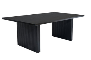 Yarra 1.8m/ 2.1m Black Dining Table